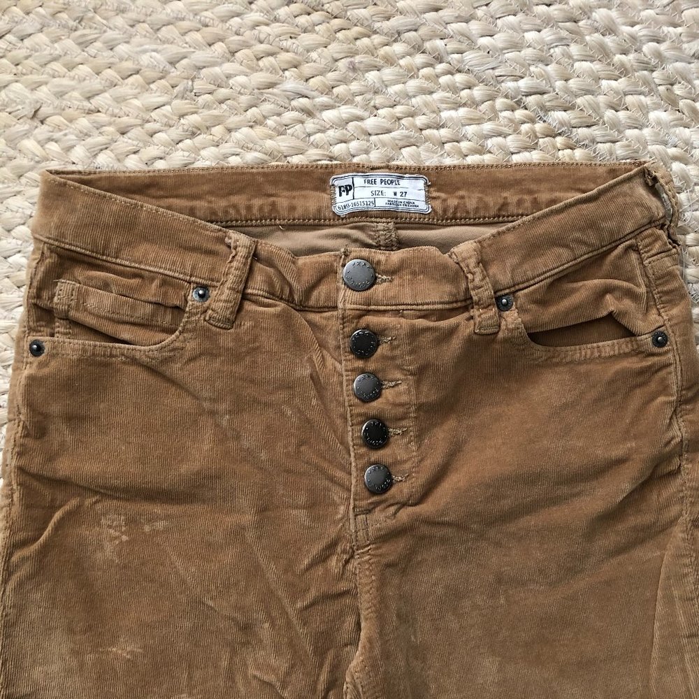 Free People Corduroy Reagan Button Fly Jeans